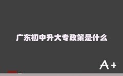 四川初中升大专政策是什么