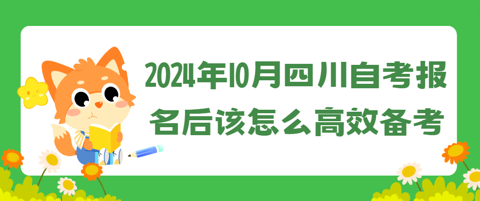 2024年10月四川自考报名后该怎么高效备考(图1)